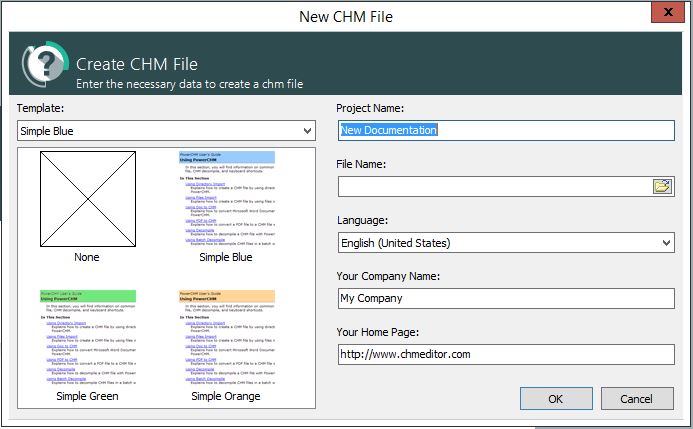 New CHM file properties